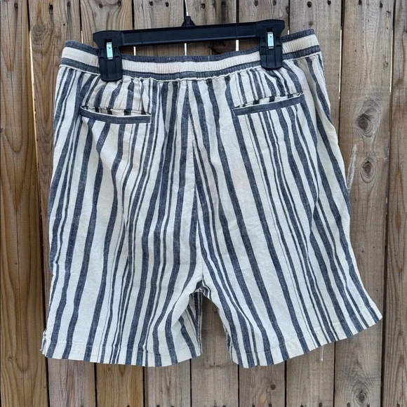 Corridor New York Men's Striped Shorts - Black and White - Picture 6 of 8